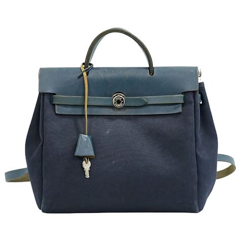 hermes herbag navy blue|Hermes herbag review.